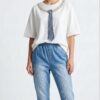 TATU1309 Premium Two-Piece Set - Decorative Top & Embellished Denim Bottoms TATU1309 Premium Two-Piece Set - Decorative Top & Embellished Denim Bottoms