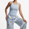 TATU1365 Black Top & Bottom Set - Premium Wholesale Fashion TATU1365 Black Top & Bottom Set - Premium Wholesale Fashion