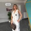 Premium Velvet Crop Vest & Wide-Leg Trousers Set Premium Velvet Crop Vest & Wide-Leg Trousers Set