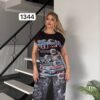 TATU1344 Designer Tank Top & Pants Set - Premium Wholesale TATU1344 Designer Tank Top & Pants Set - Premium Wholesale