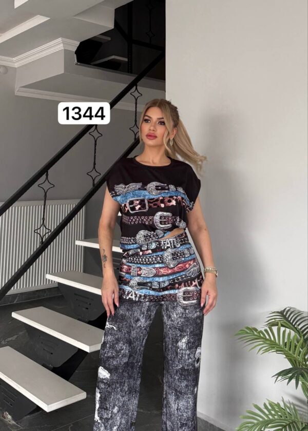 TATU1344 Designer Tank Top & Pants Set - Premium Wholesale TATU1344 Designer Tank Top & Pants Set - Premium Wholesale