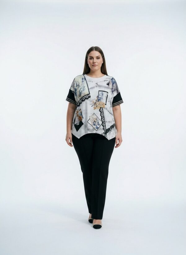 Premium Patchwork Blouse - Wholesale Women's Apparel Premium Patchwork Blouse - Wholesale Women's Apparel