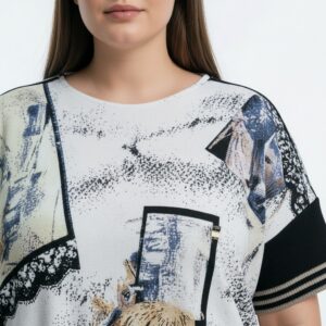 Premium Patchwork Blouse - Wholesale Women's Apparel