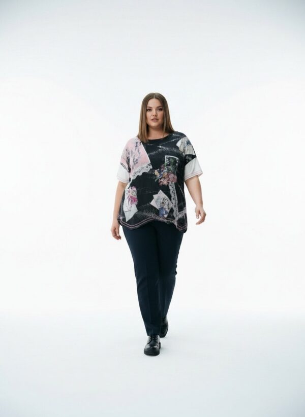 Premium Patchwork Blouse - Wholesale Women's Apparel Premium Patchwork Blouse - Wholesale Women's Apparel