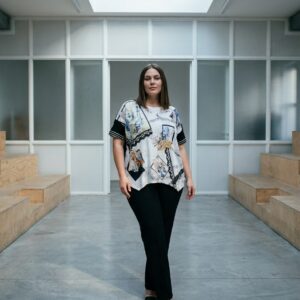 Premium Patchwork Blouse - Wholesale Women's Apparel