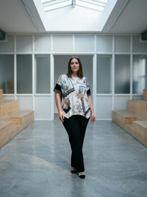 Premium Patchwork Blouse - Wholesale Women's Apparel