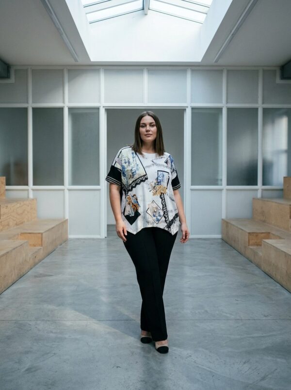 Premium Patchwork Blouse - Wholesale Women's Apparel Premium Patchwork Blouse - Wholesale Women's Apparel