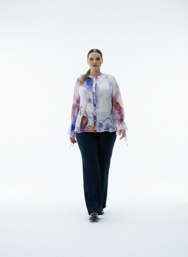 Premium Floral Print Shirt - Wholesale Blouse 44-48 Premium Floral Print Shirt - Wholesale Blouse 44-48