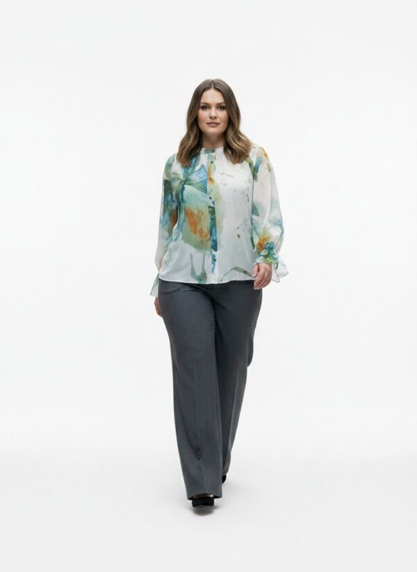 Premium Floral Print Shirt - Wholesale Blouse 44-48 Premium Floral Print Shirt - Wholesale Blouse 44-48
