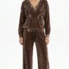 TATU2014 Velvet Leopard Print Tracksuit Set TATU2014 Velvet Leopard Print Tracksuit Set