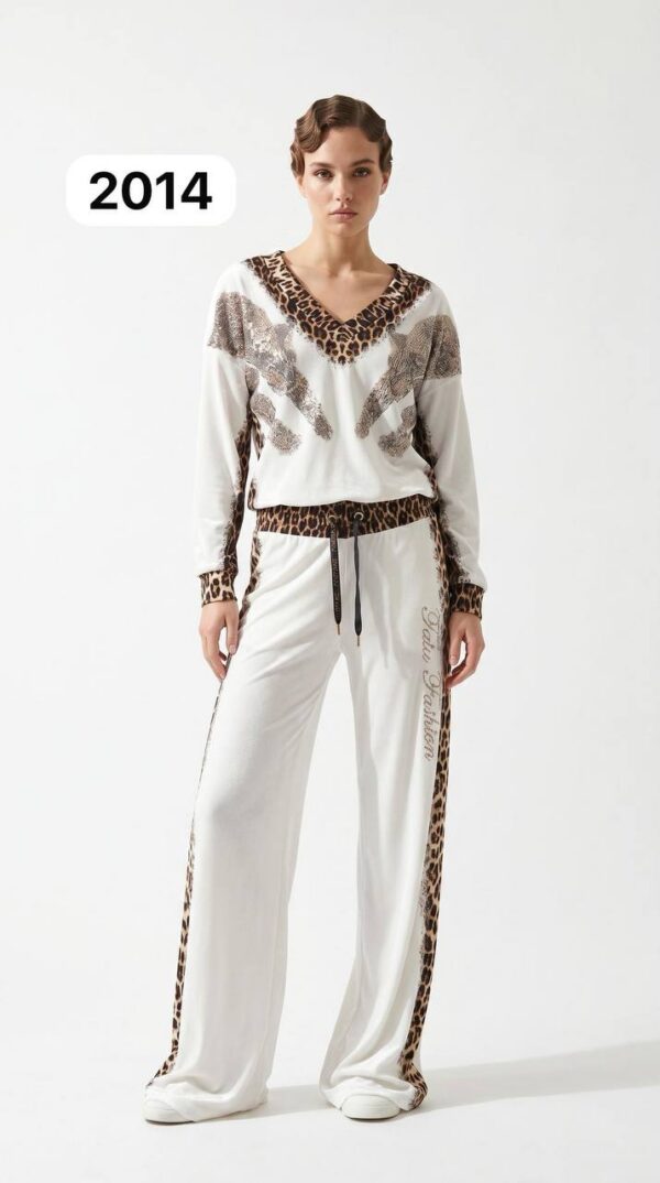 TATU2014 Velvet Leopard Print Tracksuit Set TATU2014 Velvet Leopard Print Tracksuit Set