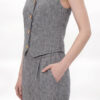 Premium Linen Two-Piece Set - Professional Tank Top & Wide-Leg Pants