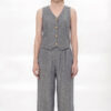 Premium Linen Two-Piece Set - Professional Tank Top & Wide-Leg Pants