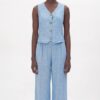 Premium Linen Two-Piece Set - Professional Tank Top & Wide-Leg Pants