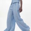 Premium Linen Two-Piece Set - Professional Tank Top & Wide-Leg Pants