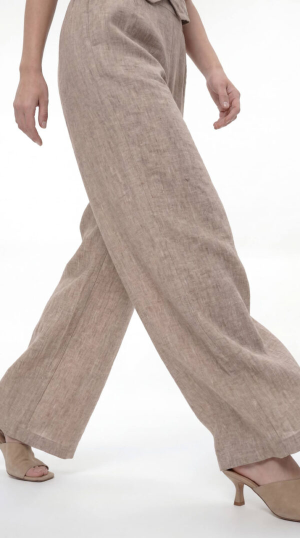 Premium Linen Two-Piece Set - Professional Tank Top & Wide-Leg Pants