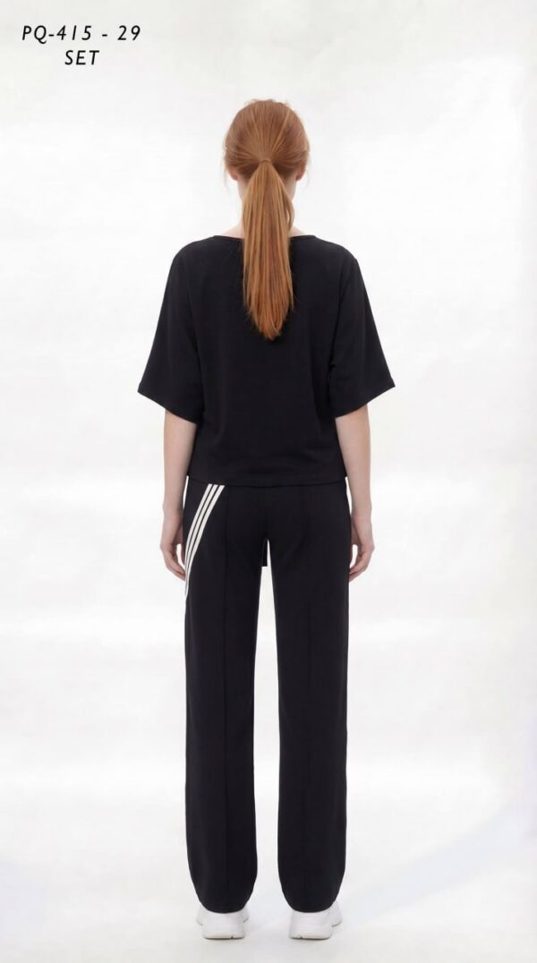 Premium Black Two-Piece Tracksuit Set