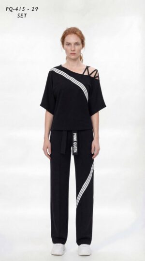 Premium Black Two-Piece Tracksuit Set Premium Black Two-Piece Tracksuit Set