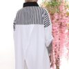 Wholesale Asymmetrical Striped Panel Tunic Shirt Wholesale Asymmetrical Striped Panel Tunic Shirt