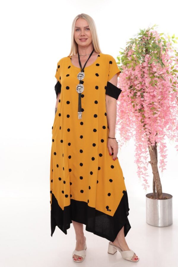 Polka Dot Asymmetrical Tunic Dress - Wholesale Fashion