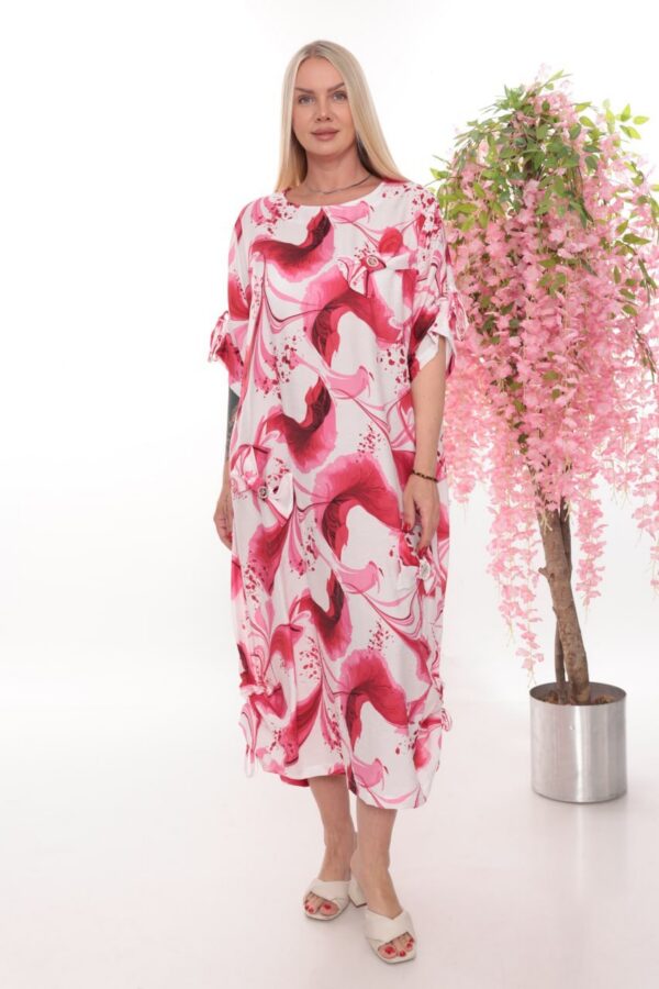 Premium Blue Abstract Print Dress - Wholesale Fashion Premium Blue Abstract Print Dress - Wholesale Fashion