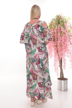 Floral Cold-Shoulder Maxi Dress - Wholesale Floral Cold-Shoulder Maxi Dress - Wholesale