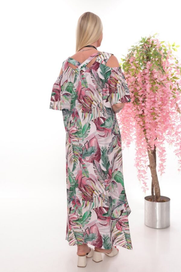 Floral Cold-Shoulder Maxi Dress - Wholesale Floral Cold-Shoulder Maxi Dress - Wholesale