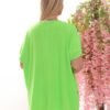 Premium Neon Green Blouse with Decorative Stripe Detail Premium Neon Green Blouse with Decorative Stripe Detail
