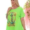 Premium Neon Yellow Graphic Blouse - Wholesale Fashion Top Premium Neon Yellow Graphic Blouse - Wholesale Fashion Top