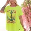 Premium Neon Yellow Graphic Blouse - Wholesale Fashion Top Premium Neon Yellow Graphic Blouse - Wholesale Fashion Top