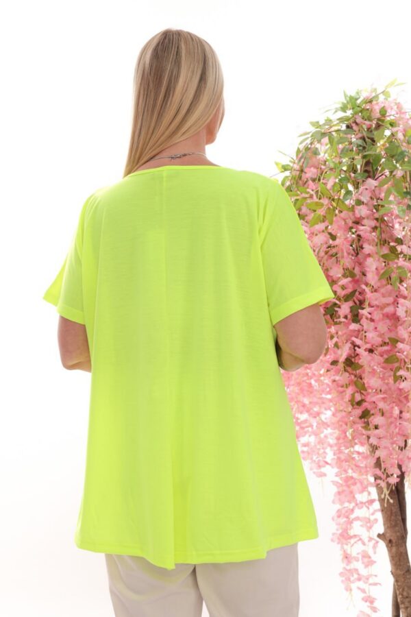 Premium Neon Yellow Graphic Blouse - Wholesale Fashion Top Premium Neon Yellow Graphic Blouse - Wholesale Fashion Top