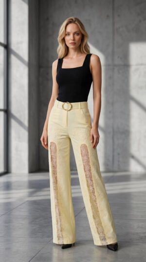Premium Lace Embroidered Trousers - Wholesale