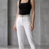Premium Beige Pleated Trousers with Belt Detail