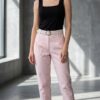 Premium Beige Pleated Trousers with Belt Detail