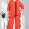 Red Lace Cargo Two-Piece Set - Premium Wholesale Red Lace Cargo Two-Piece Set - Premium Wholesale