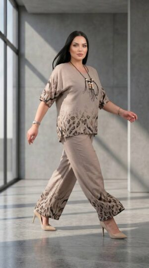 Premium Leopard Print Two-Piece Set - Wholesale Comfort Wear