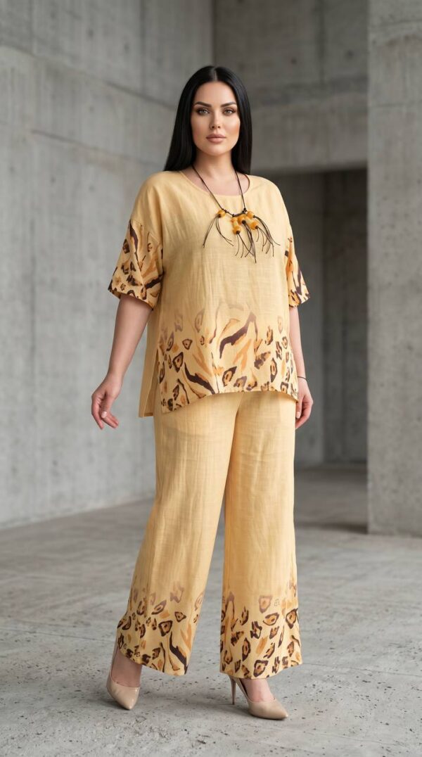 Premium Leopard Print Two-Piece Set - Wholesale Comfort Wear