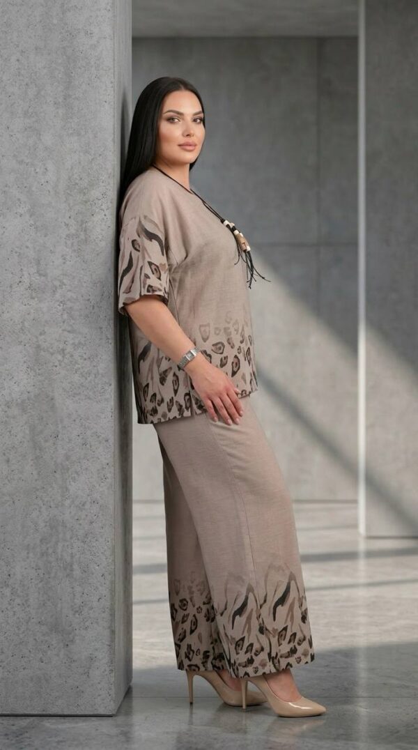 Premium Leopard Print Two-Piece Set - Wholesale Comfort Wear