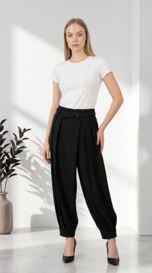 Premium Black Pleated Trousers - Wholesale Premium Black Pleated Trousers - Wholesale