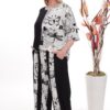 Modern Mixed Print Palazzo Pant Suit Modern Mixed Print Palazzo Pant Suit