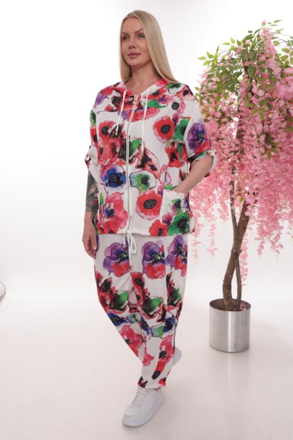 Modern Mixed Print Palazzo Pant Suit Modern Mixed Print Palazzo Pant Suit