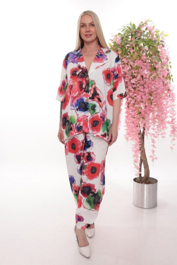 Floral Print Two-Piece Suit Set - Premium Wholesale Floral Print Two-Piece Suit Set - Premium Wholesale