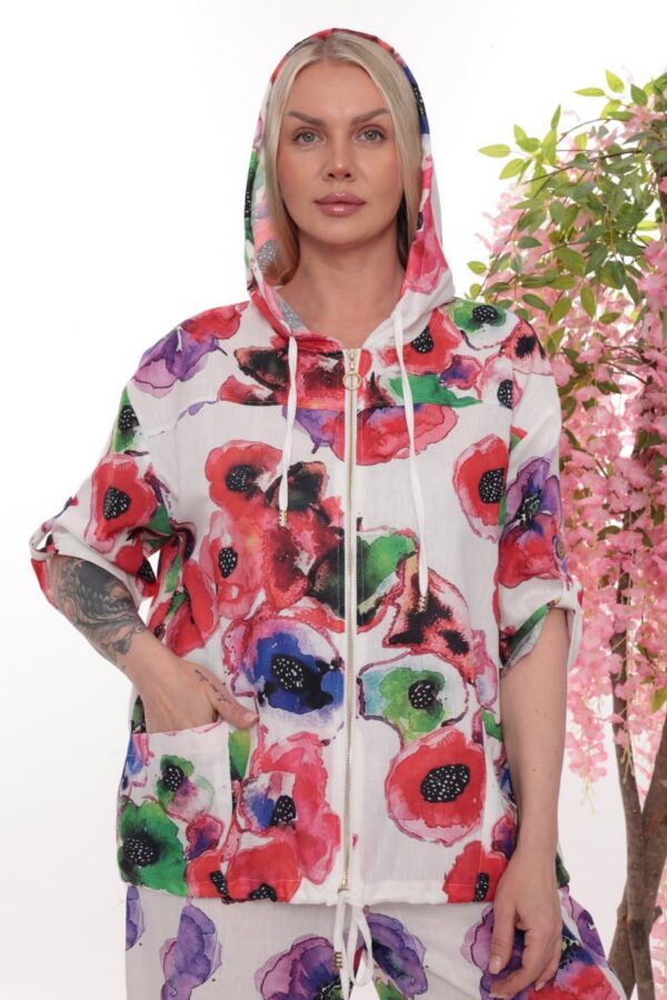 Floral Poppy Zip Hoodie Set Floral Poppy Zip Hoodie Set