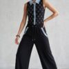 TATU1388 Patterned Knit Vest and Pants Set TATU1388 Patterned Knit Vest and Pants Set