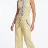 TATU1388 Patterned Knit Vest and Pants Set TATU1388 Patterned Knit Vest and Pants Set