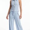 TATU1388 Patterned Knit Vest and Pants Set TATU1388 Patterned Knit Vest and Pants Set