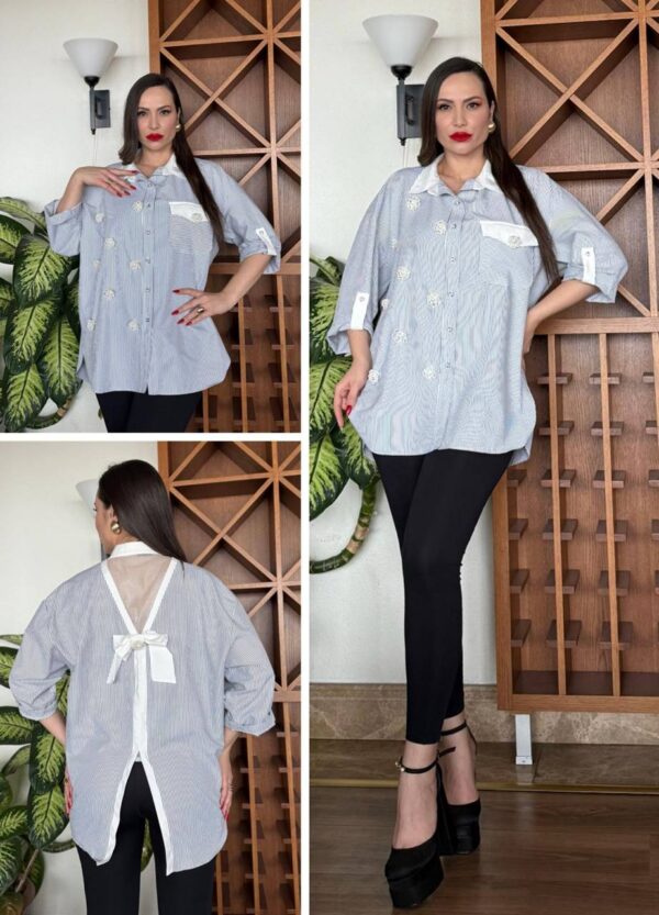 Black Floral Button-Up Shirt with Red Rose Graphic Print