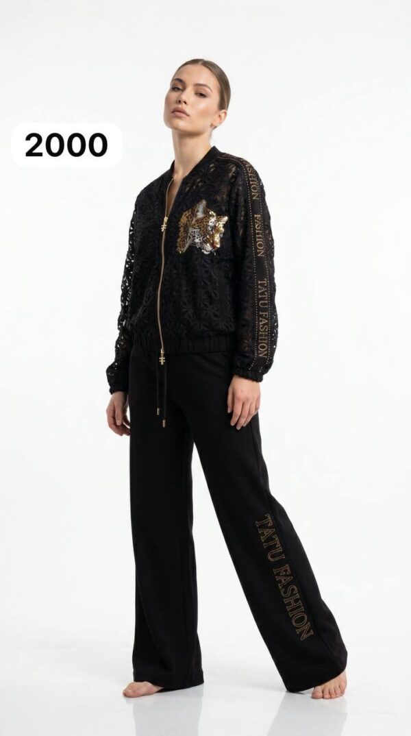 TATU2000 Premium Lace Top & White Pants Set