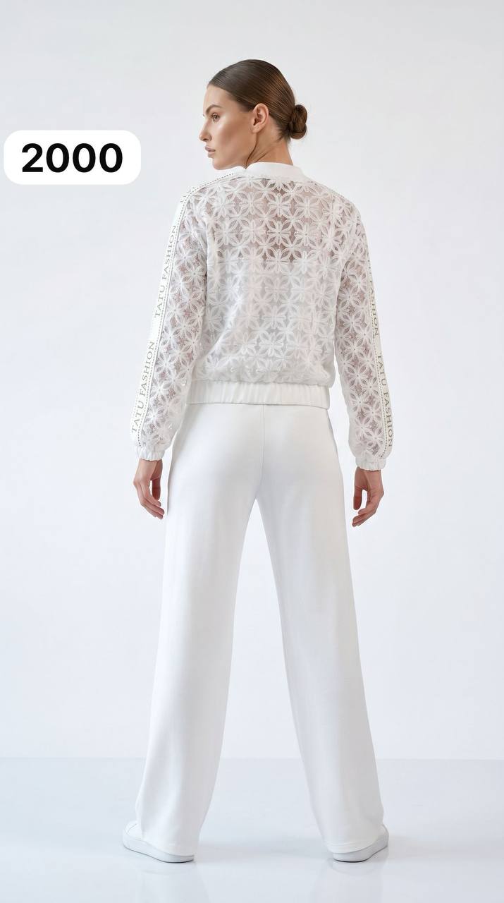 TATU2000 Premium Lace Top & White Pants Set TATU2000 Premium Lace Top & White Pants Set