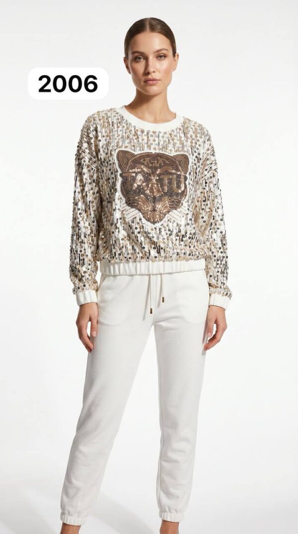 TATU2006 Sequin Crop Top - Premium Wholesale TATU2006 Sequin Crop Top - Premium Wholesale